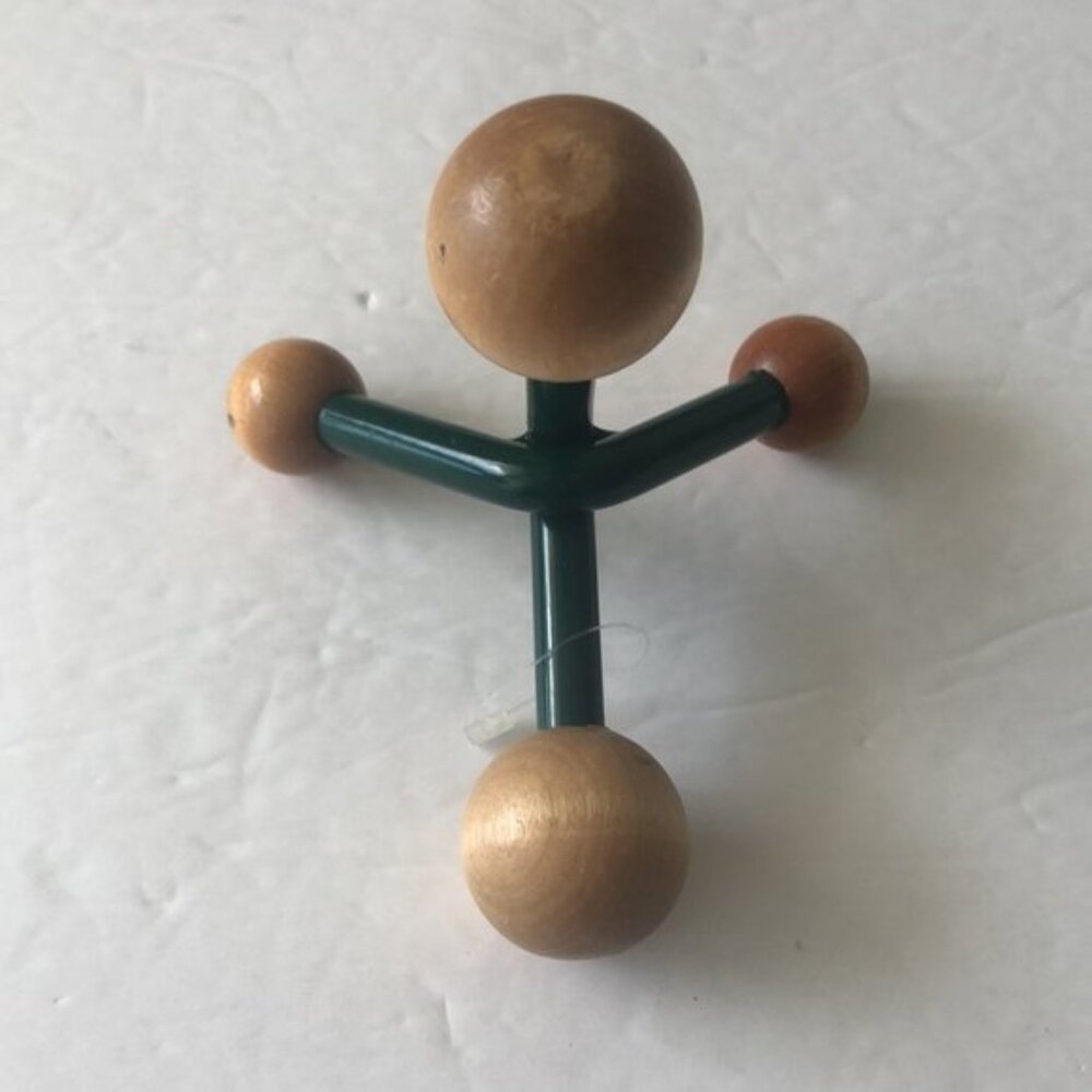 The Backrubber Wooden Ball Metal Legs Back Body Massager
